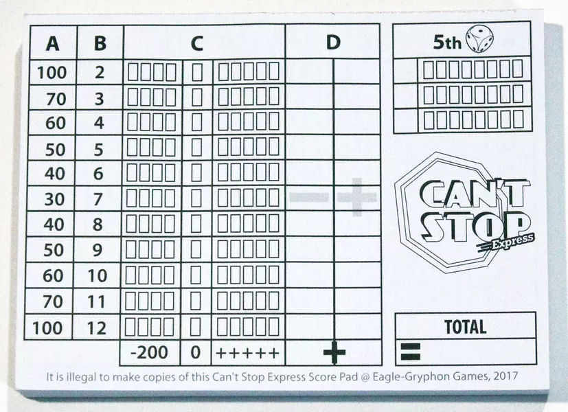 Play Can't Stop Express online from your browser • Board Game Arena